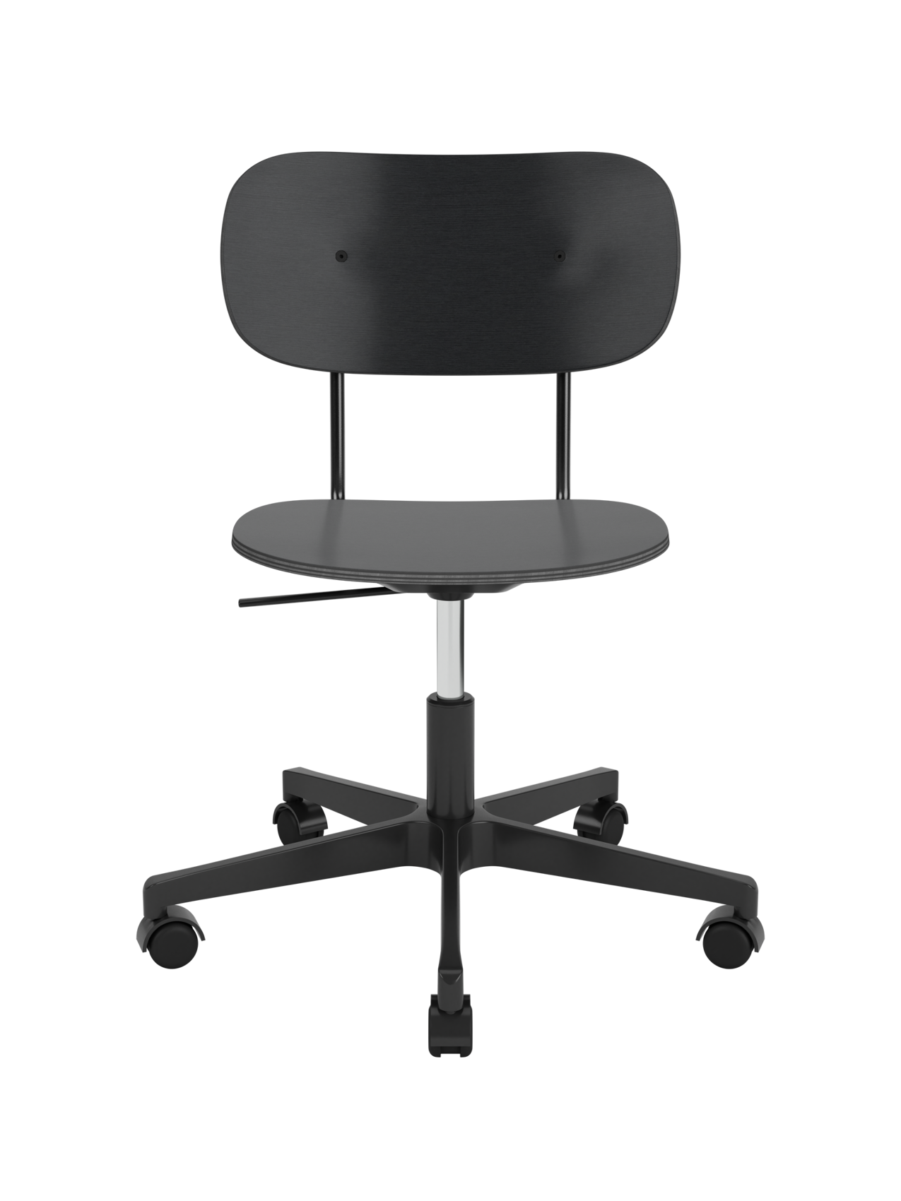 Task Chair with Wood Veneer ¨C Height-Adjustable, Flex Tilt, Swivel Base