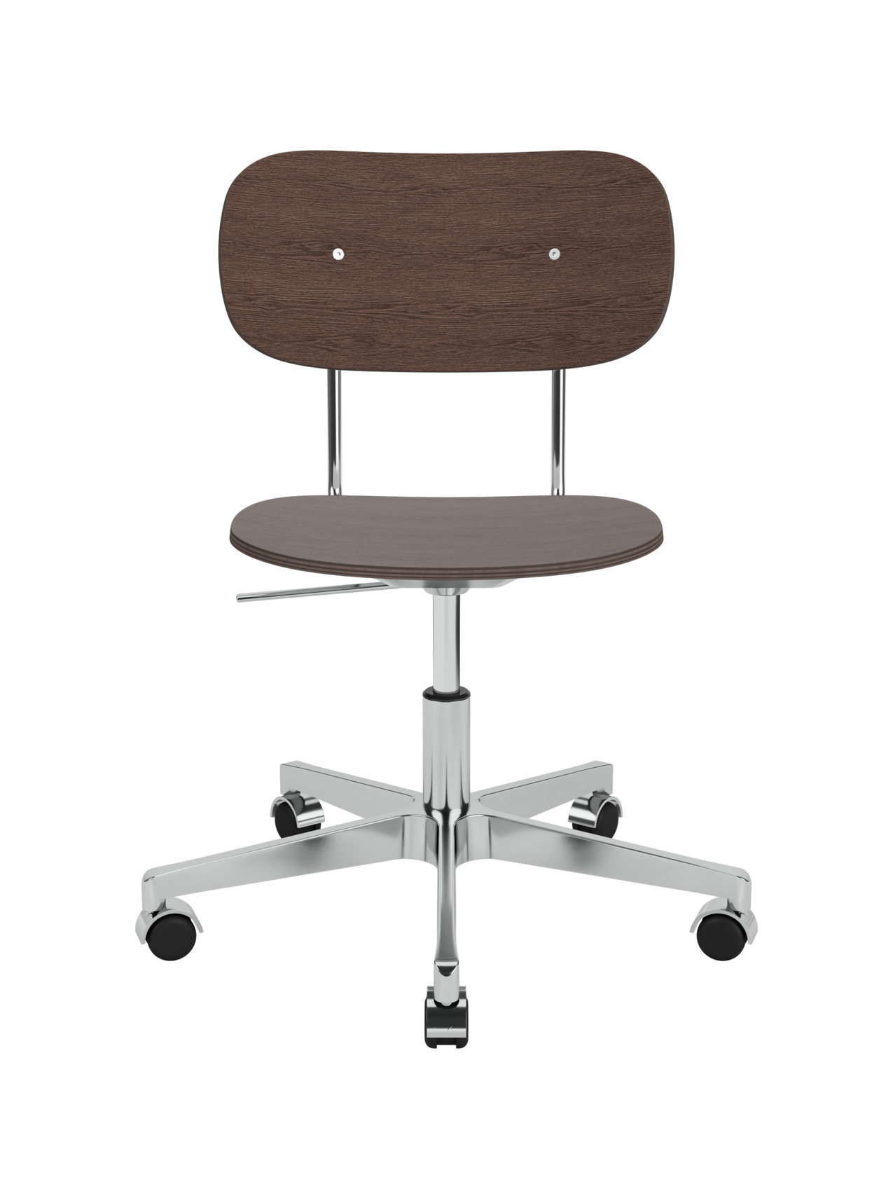 Task Chair with Wood Veneer ¨C Height-Adjustable, Flex Tilt, Swivel Base