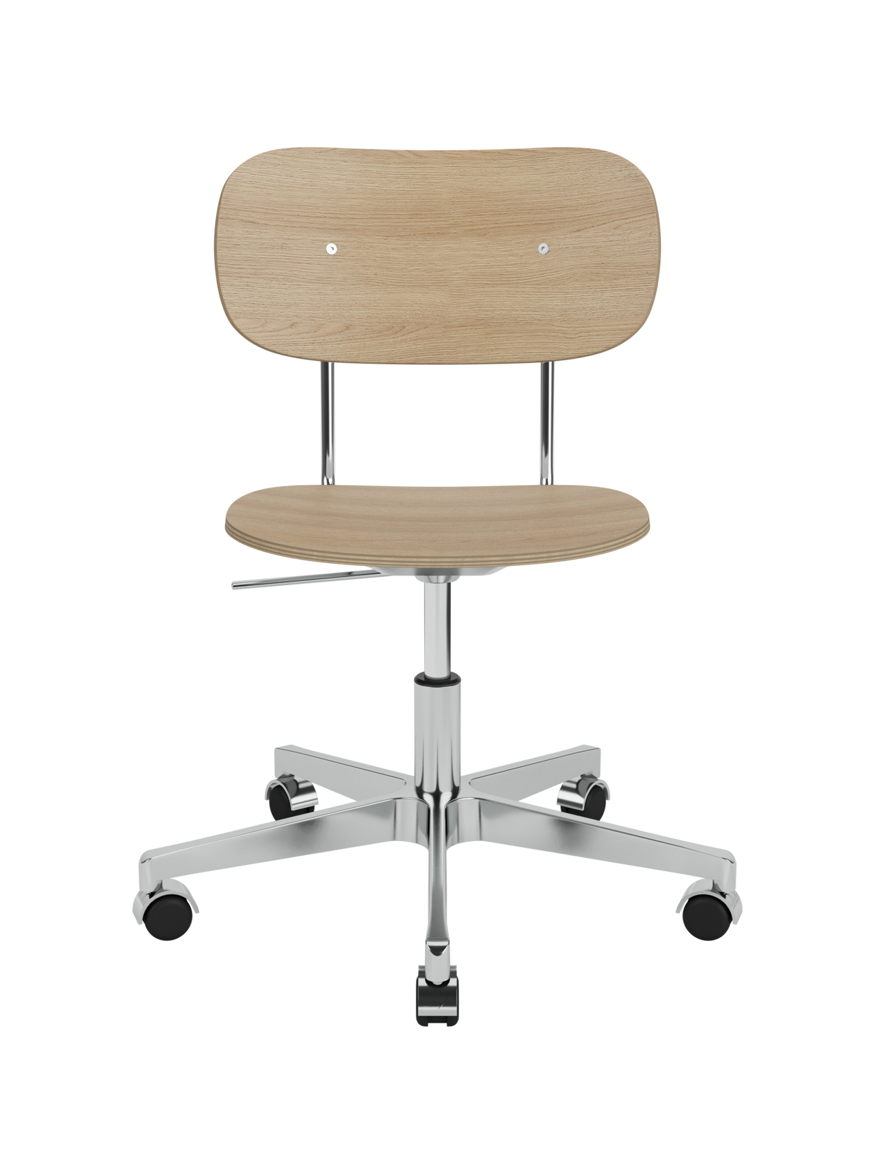 Task Chair with Wood Veneer ¨C Height-Adjustable, Flex Tilt, Swivel Base