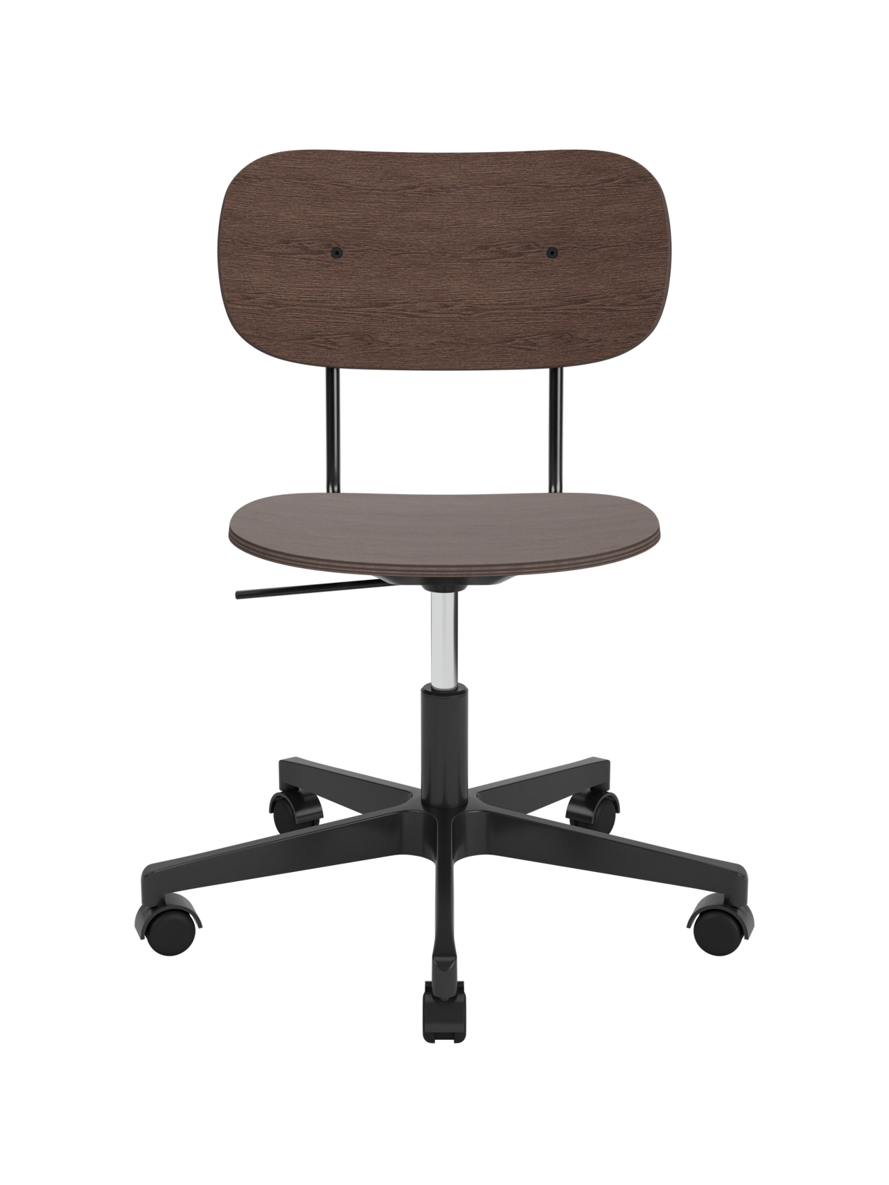 Task Chair with Wood Veneer ¨C Height-Adjustable, Flex Tilt, Swivel Base