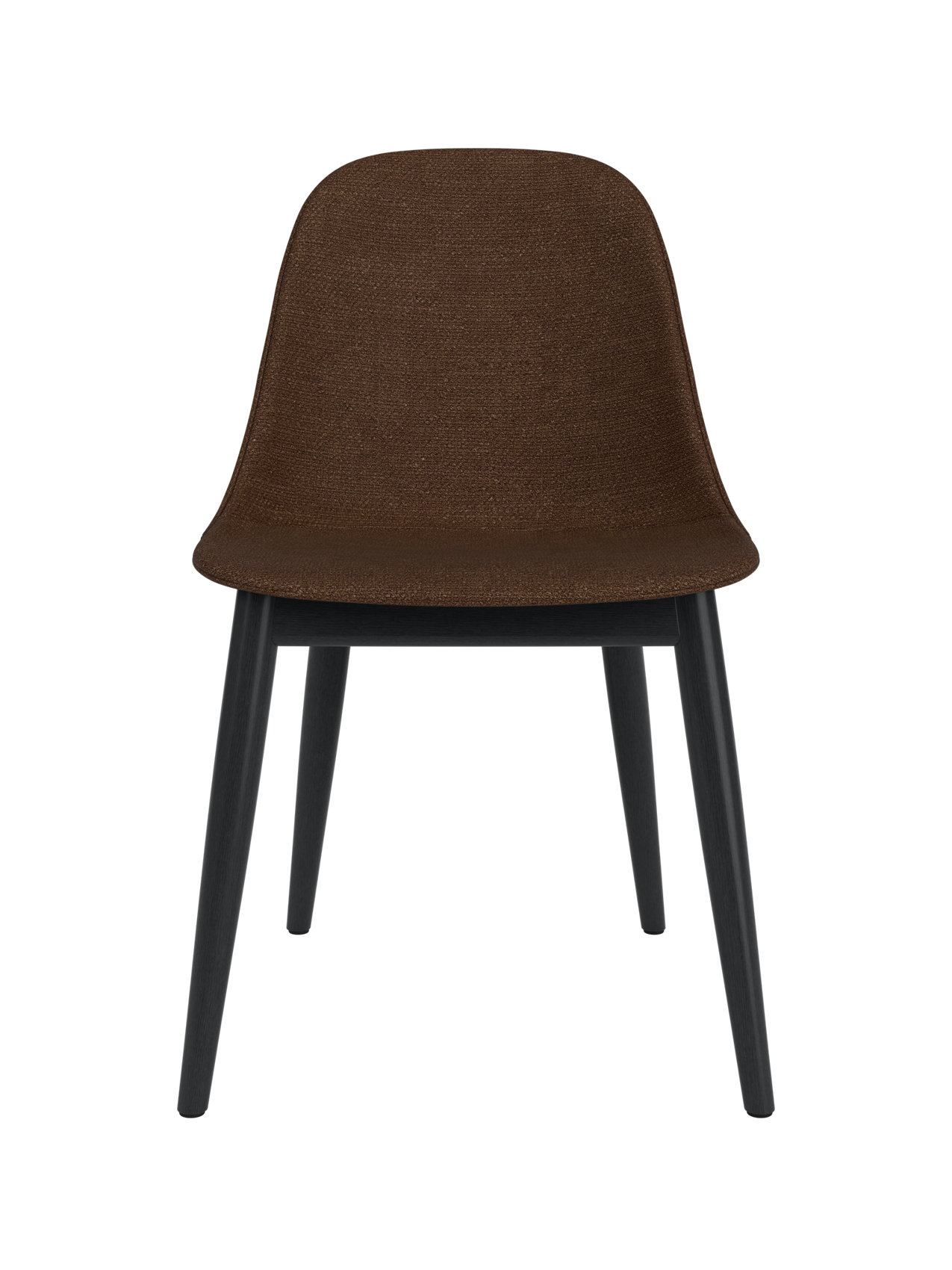 Side Dining Chair, Wooden Base ¨C Compact Shell, Textile or Leather