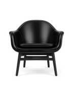 Lounge Chair on Solid Wood Frame Curved Shell, Angled Backrest