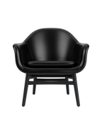 Lounge Chair on Solid Wood Frame Curved Shell, Angled Backrest