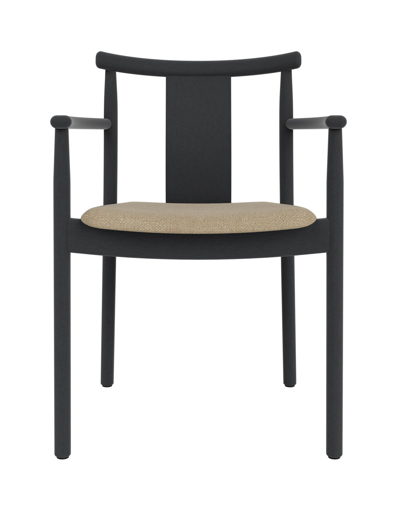 Solid Wood Dining Chair with Armrests ¨C Traditional Joinery, Stackable
