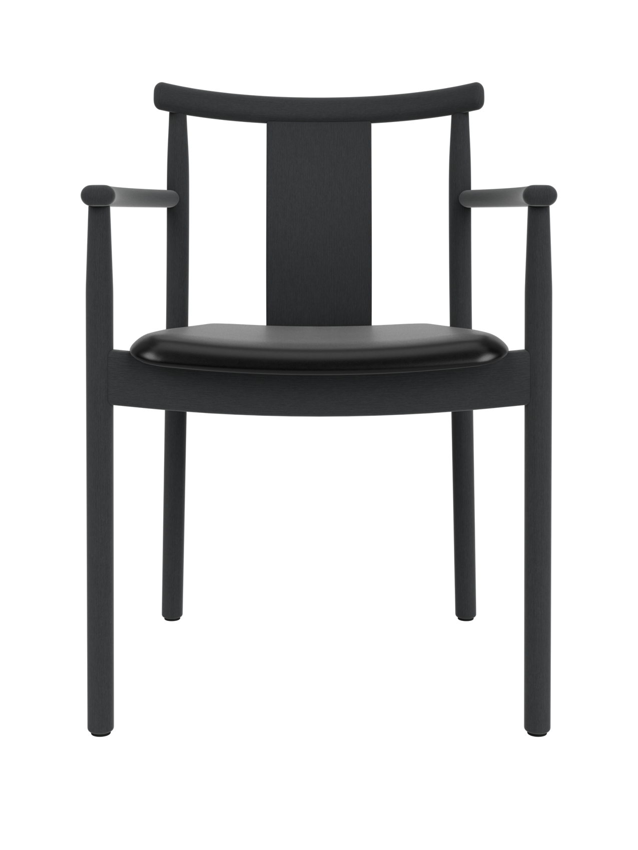 Solid Wood Dining Chair with Armrests ¨C Traditional Joinery, Stackable