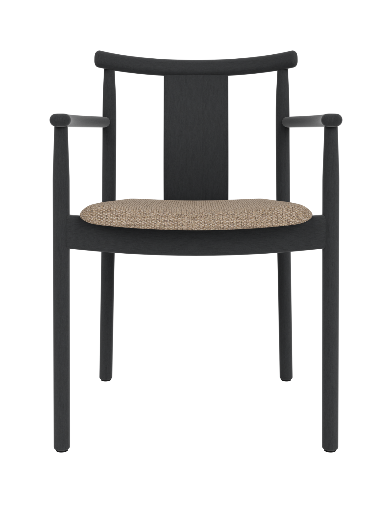 Solid Wood Dining Chair with Armrests ¨C Traditional Joinery, Stackable