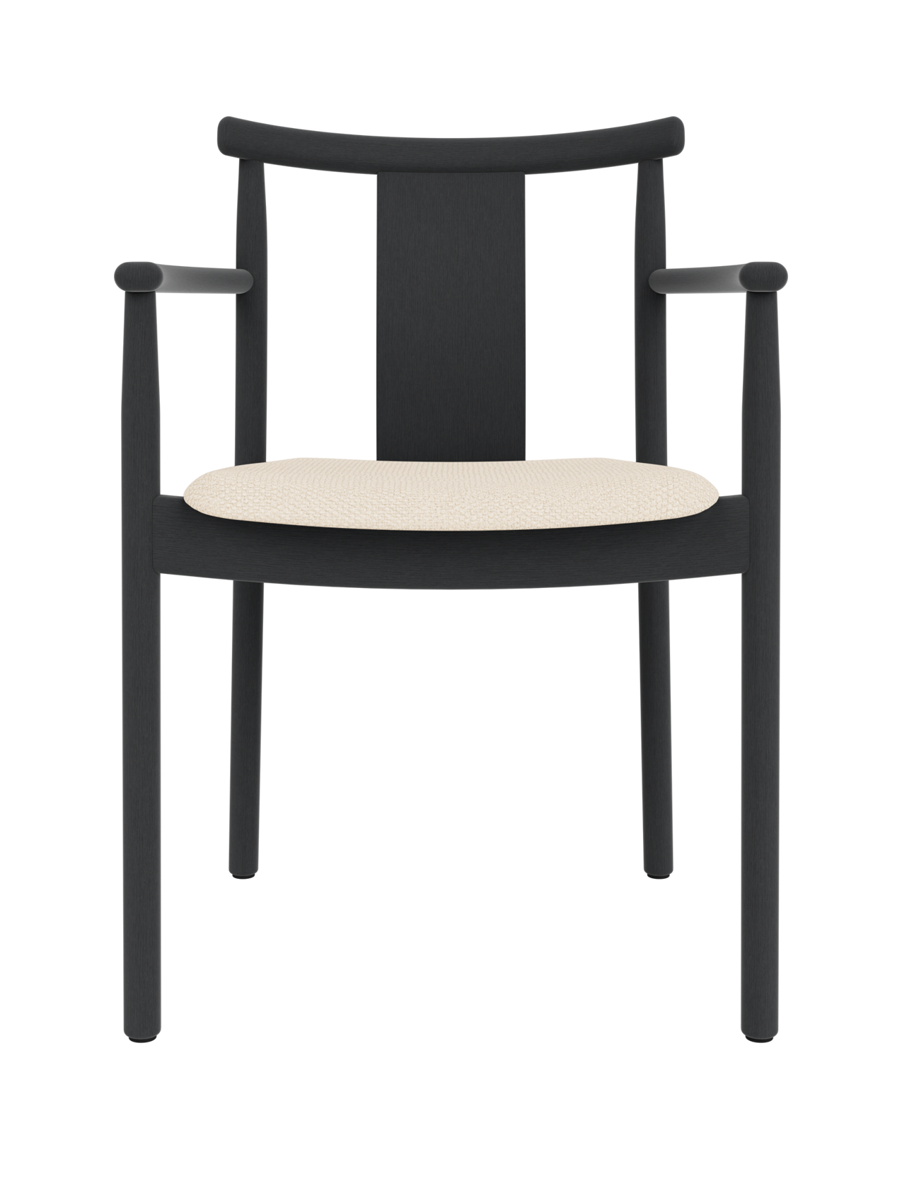 Solid Wood Dining Chair with Armrests ¨C Traditional Joinery, Stackable