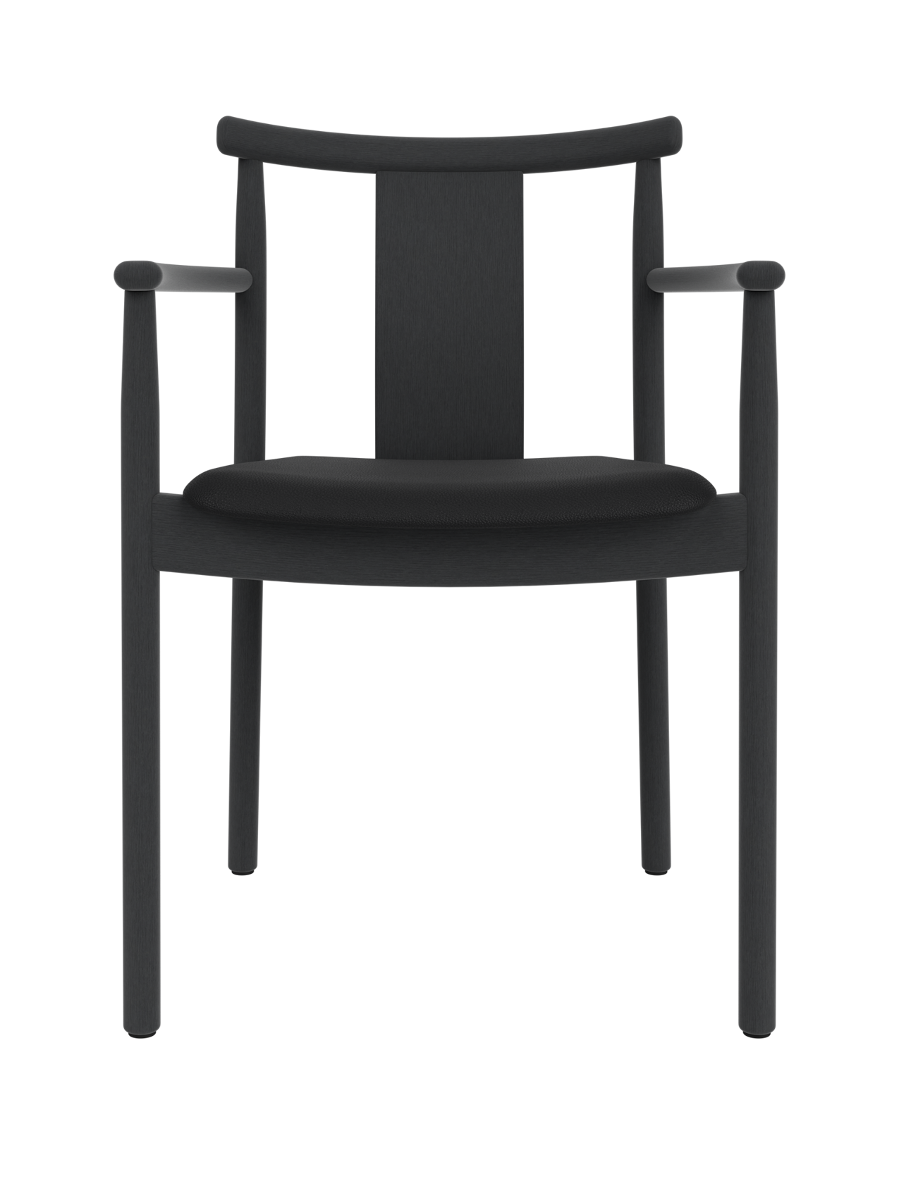 Solid Wood Dining Chair with Armrests ¨C Traditional Joinery, Stackable