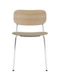 Dining Chair, Upholstered Seat ¨C Chrome Base, Wide Veneer Back, Stackable