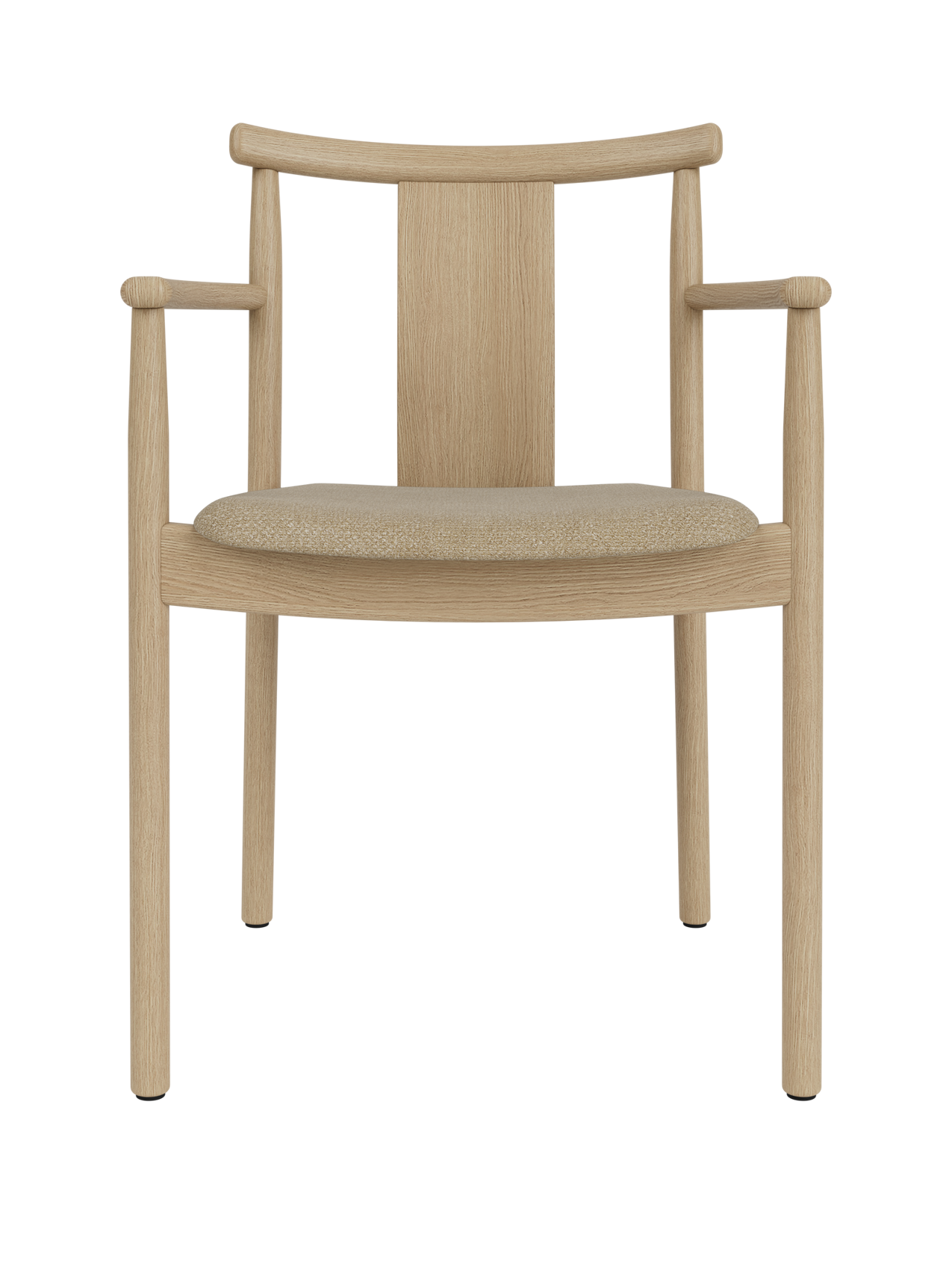 Solid Wood Dining Chair with Armrests ¨C Traditional Joinery, Stackable