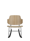 Rocking Chair in Oak or Walnut Veneer Steel Frame