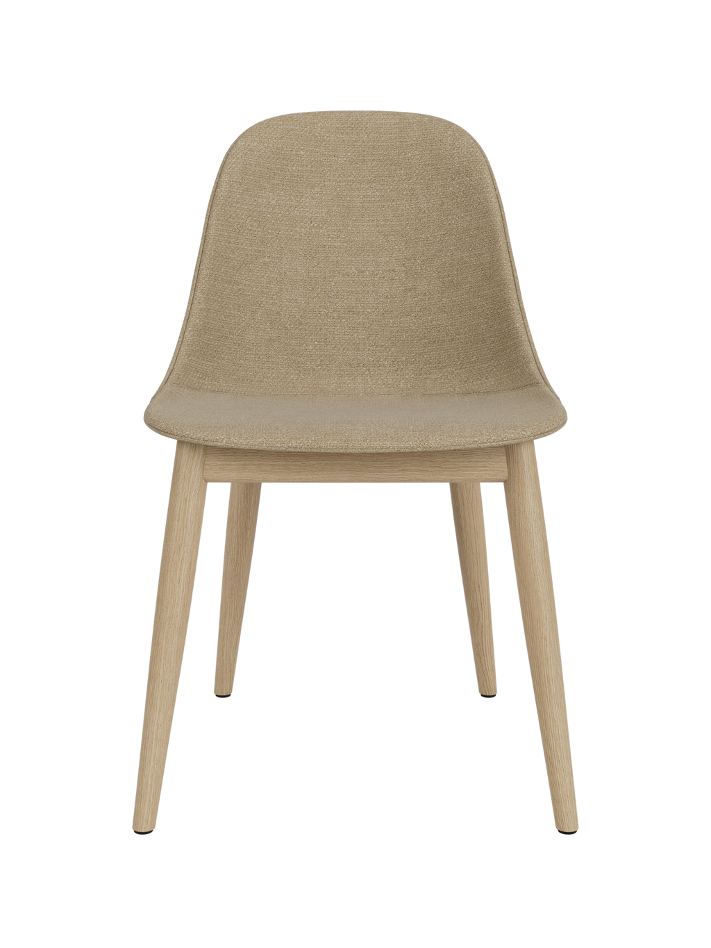 Side Dining Chair, Wooden Base ¨C Compact Shell, Textile or Leather