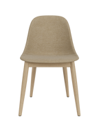 Side Dining Chair, Wooden Base ¨C Compact Shell, Textile or Leather