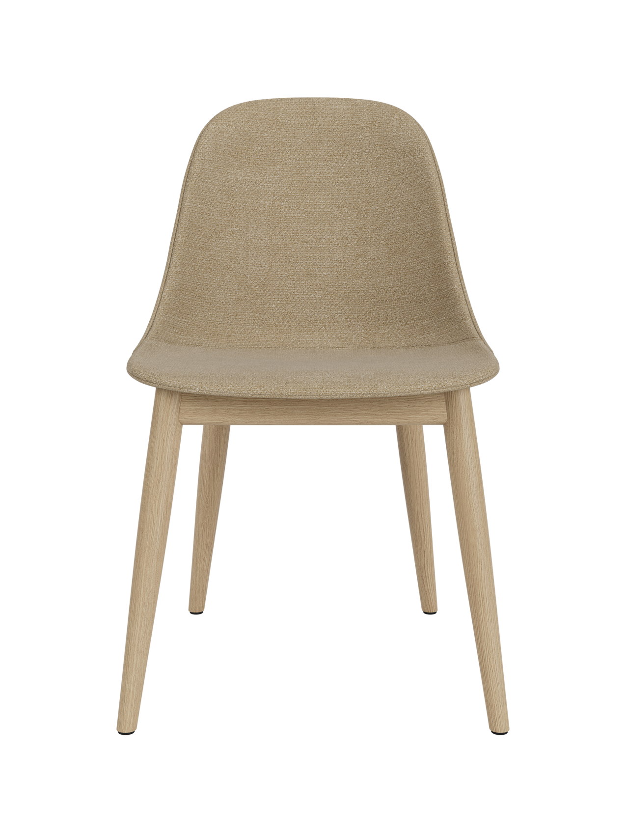 Side Dining Chair, Wooden Base ¨C Compact Shell, Textile or Leather