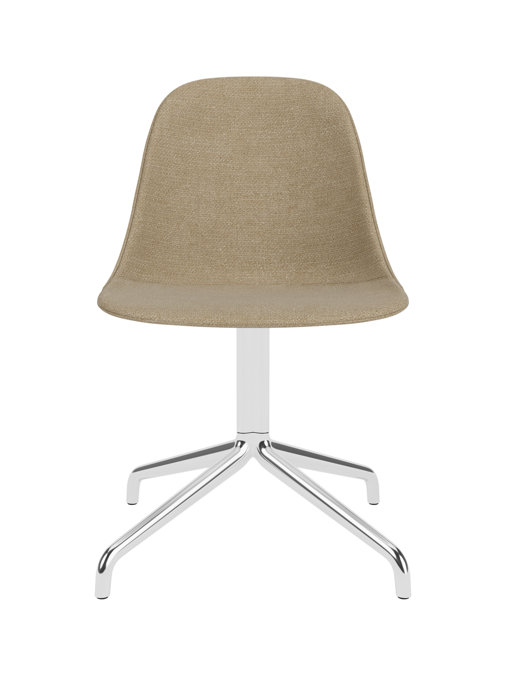 Swivel Side Dining Chair, Polished Aluminium Star Base ¨C 25mm Foam