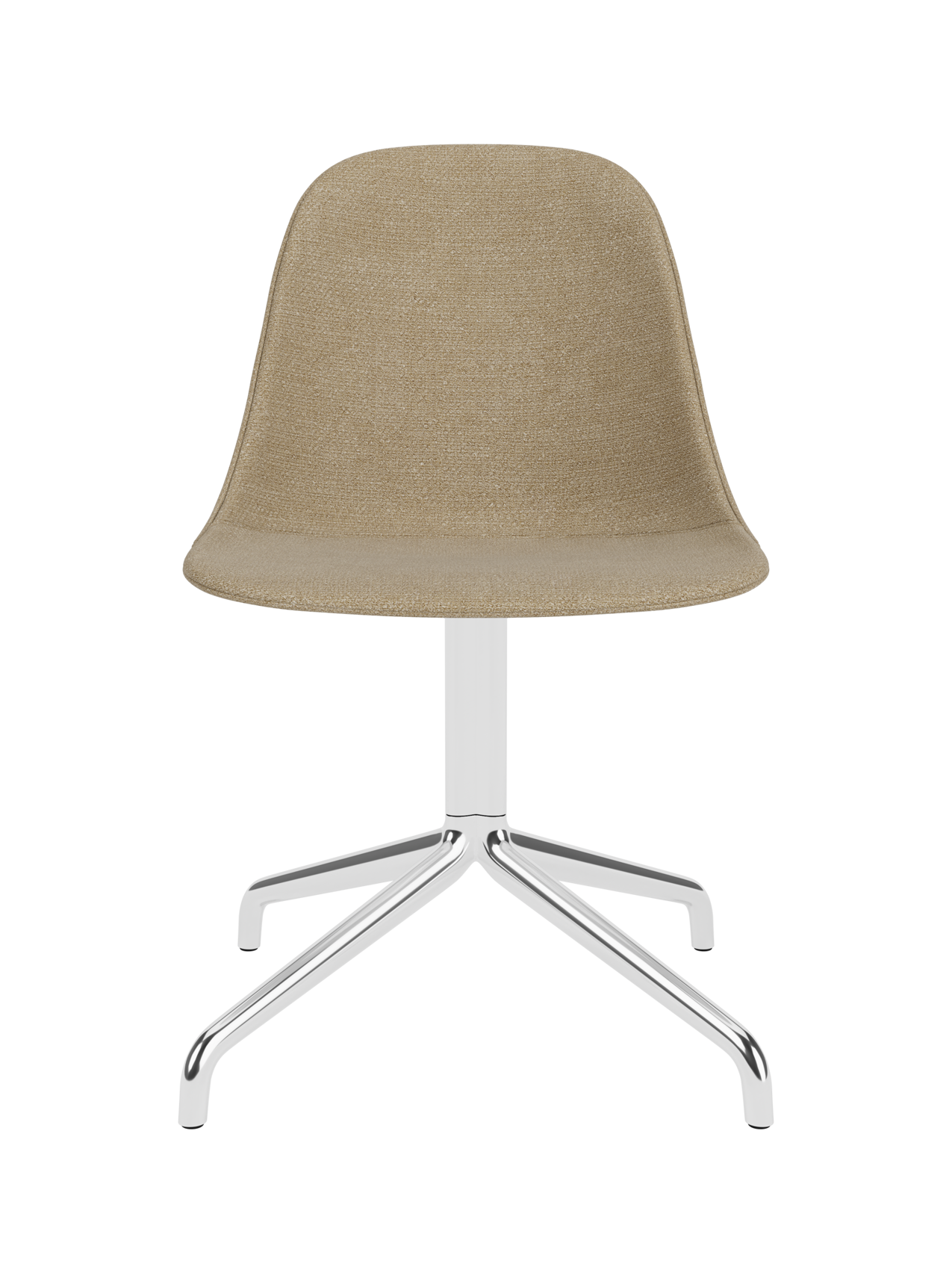 Swivel Side Dining Chair, Polished Aluminium Star Base ¨C 25mm Foam
