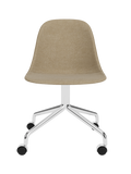 Swivel Side Dining Chair with Casters, Polished Aluminium Base ¨C 25mm Foam