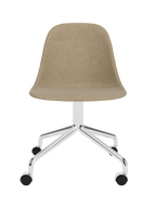 Swivel Side Dining Chair with Casters, Polished Aluminium Base ¨C 25mm Foam