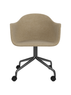Swivel Dining Chair with Casters, Black Star Base ¨C 25mm Foam Seat