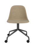 Swivel Side Dining Chair with Casters, Black Star Base ¨C 25mm Foam Seat