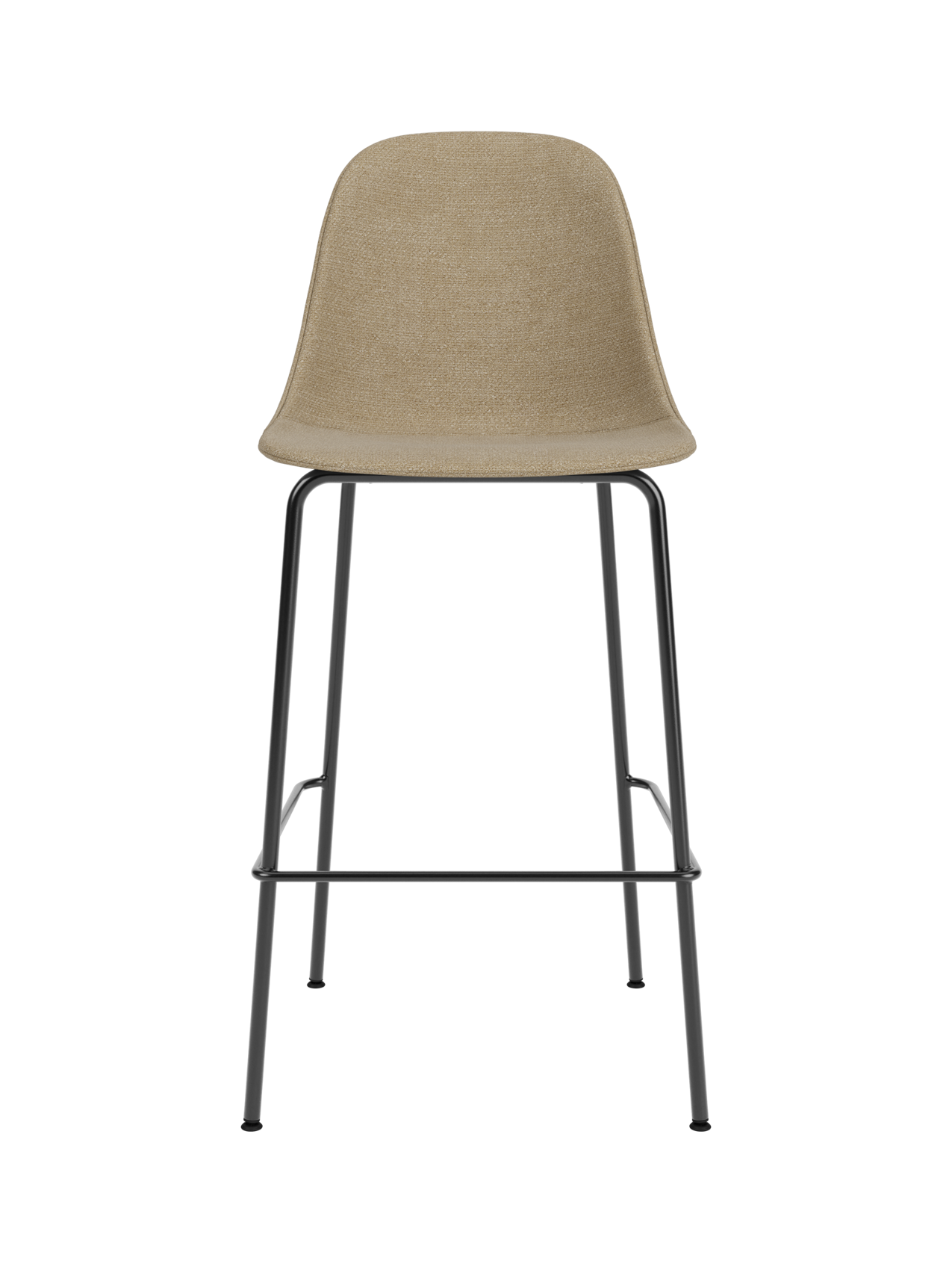 Upholstered Side Bar Chair ¨C Adjustable Height, Geometric Steel Base