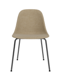 Side Dining Chair, Black Steel Base ¨C Compact Shell, Textile or Leather