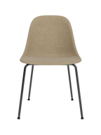 Side Dining Chair, Black Steel Base ¨C Compact Shell, Textile or Leather