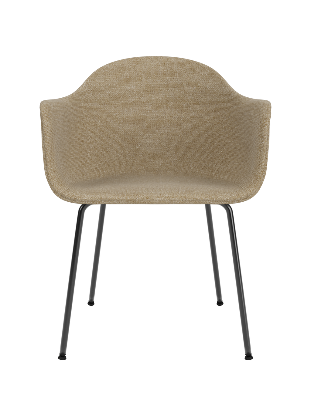 Upholstered Dining Chair, Black Steel Base ¨C High Back, 25mm Foam Seat