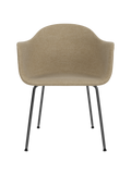 Upholstered Dining Chair, Black Steel Base ¨C High Back, 25mm Foam Seat