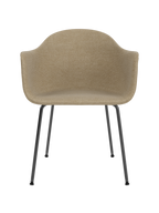 Upholstered Dining Chair, Black Steel Base ¨C High Back, 25mm Foam Seat