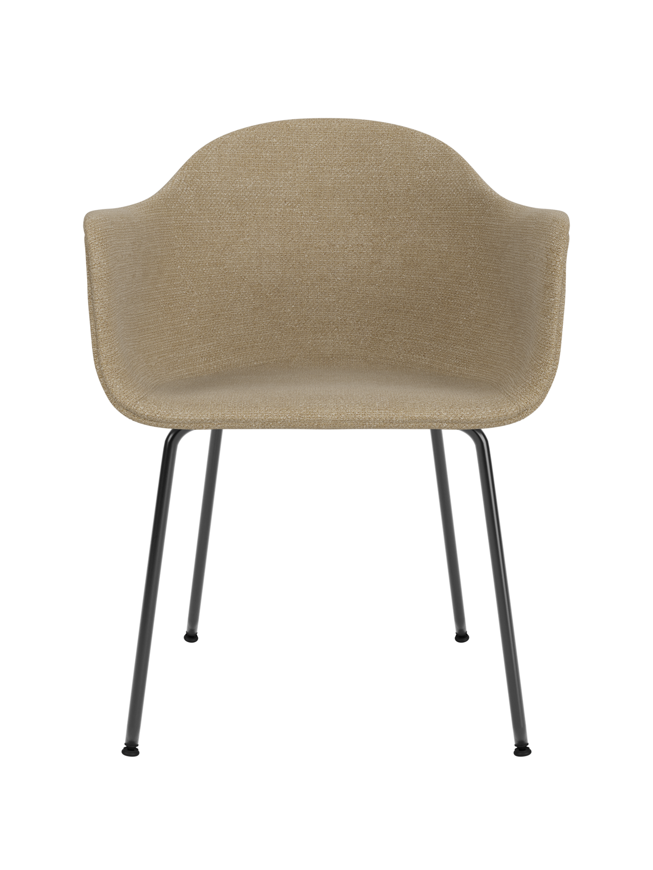 Upholstered Dining Chair, Black Steel Base ¨C High Back, 25mm Foam Seat