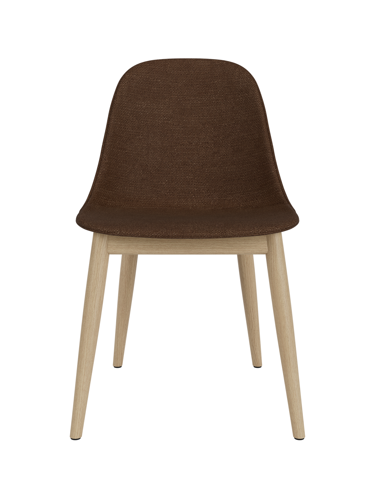 Side Dining Chair, Wooden Base ¨C Compact Shell, Textile or Leather