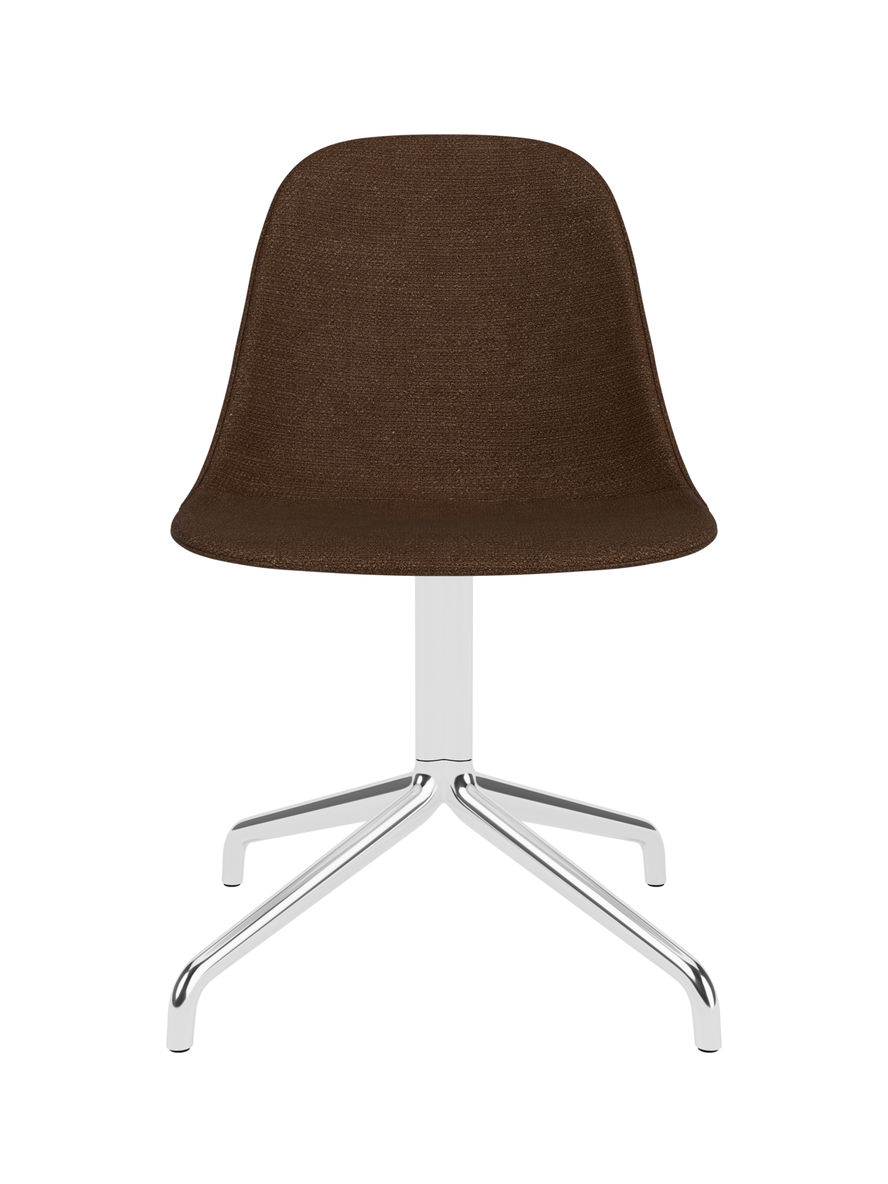 Swivel Side Dining Chair, Polished Aluminium Star Base ¨C 25mm Foam