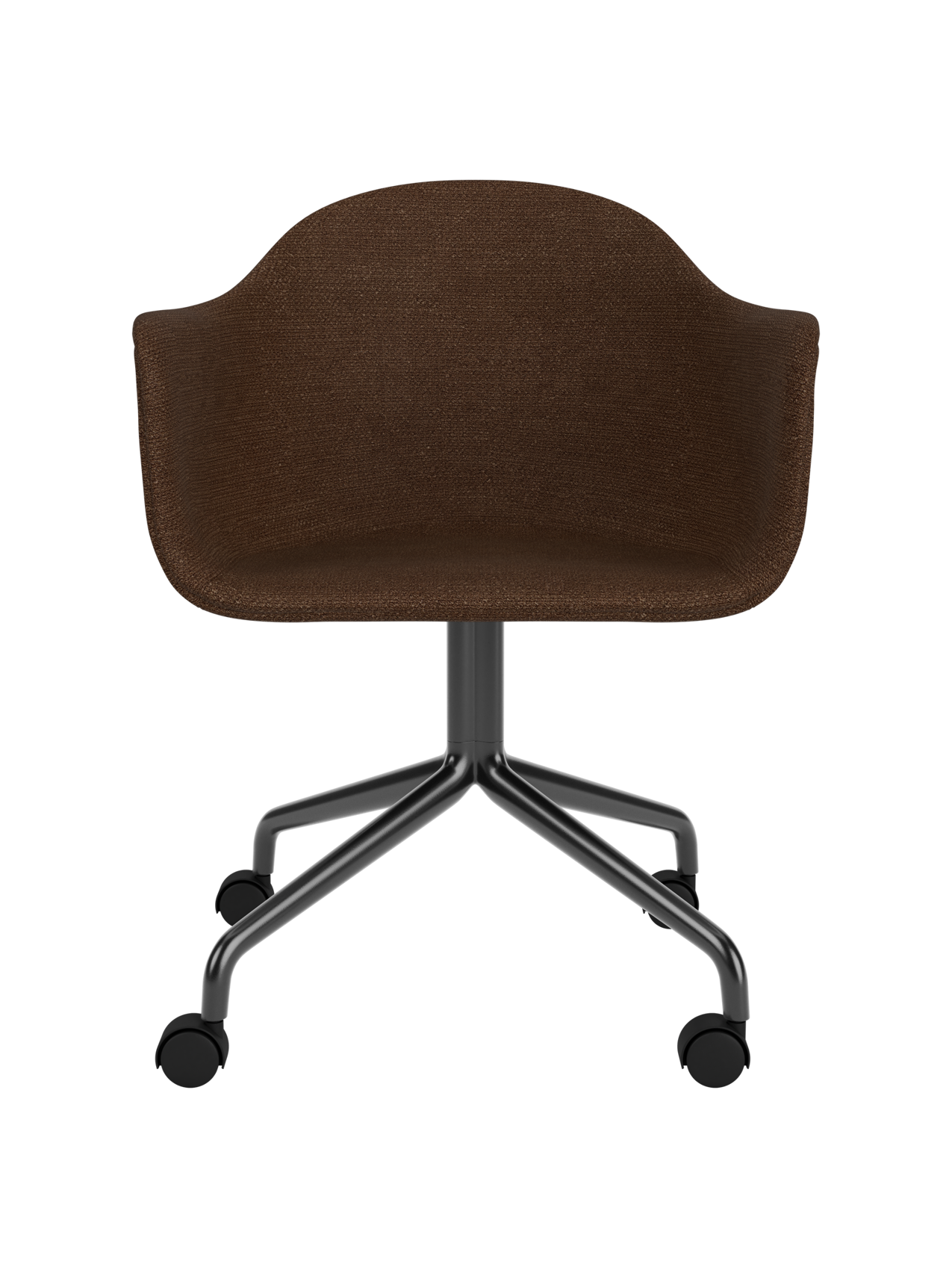 Swivel Dining Chair with Casters, Black Star Base ¨C 25mm Foam Seat