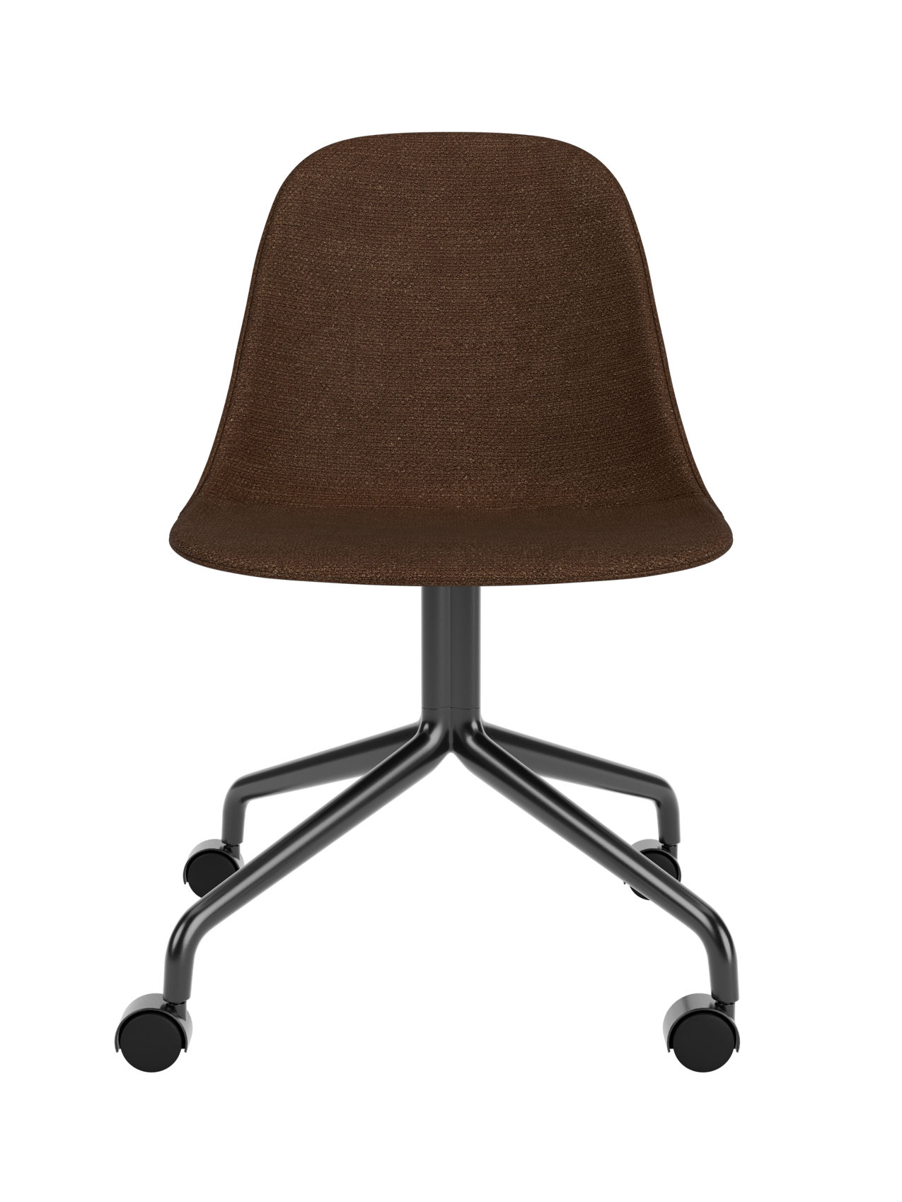 Swivel Side Dining Chair with Casters, Black Star Base ¨C 25mm Foam Seat