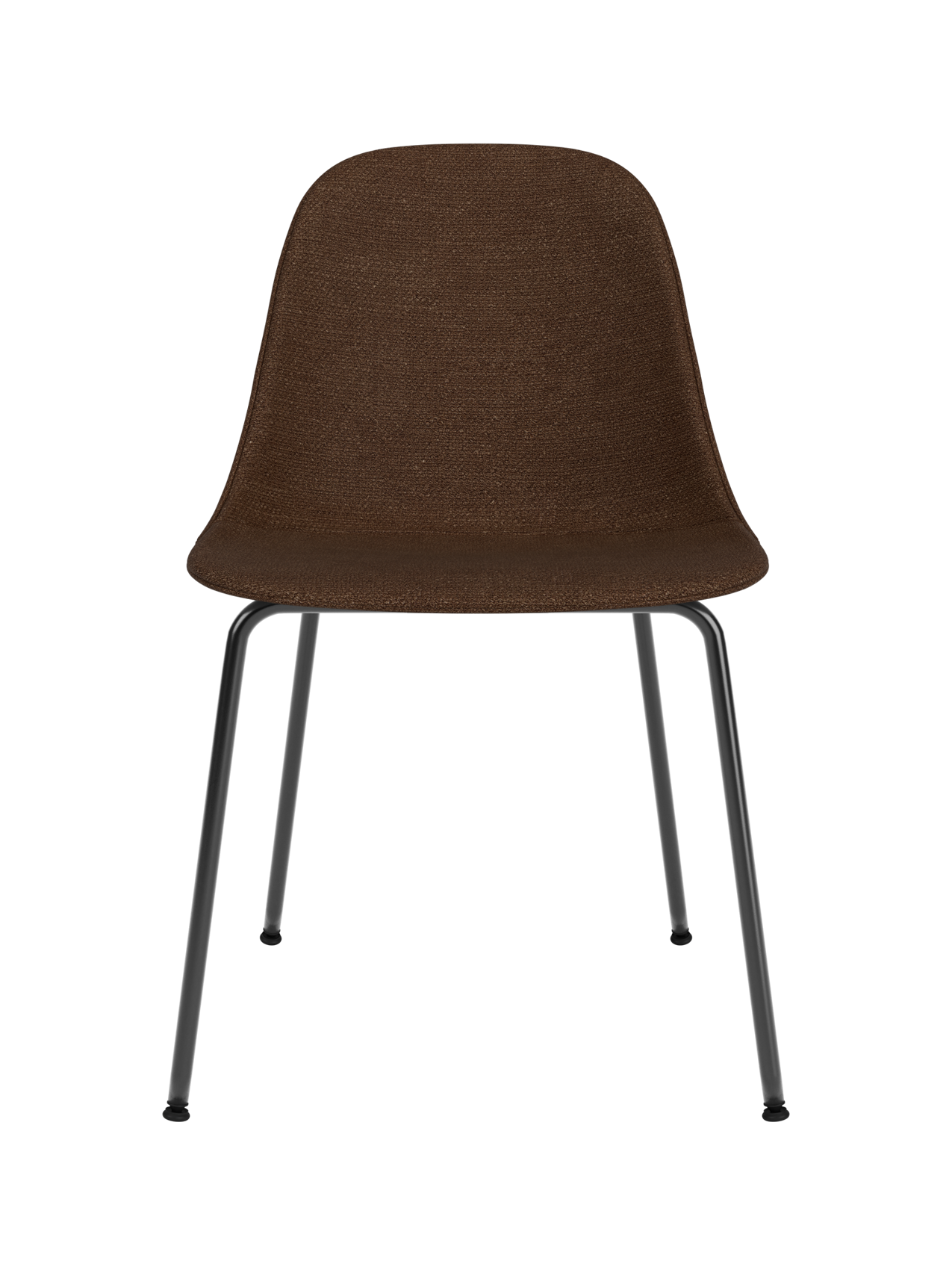 Side Dining Chair, Black Steel Base ¨C Compact Shell, Textile or Leather