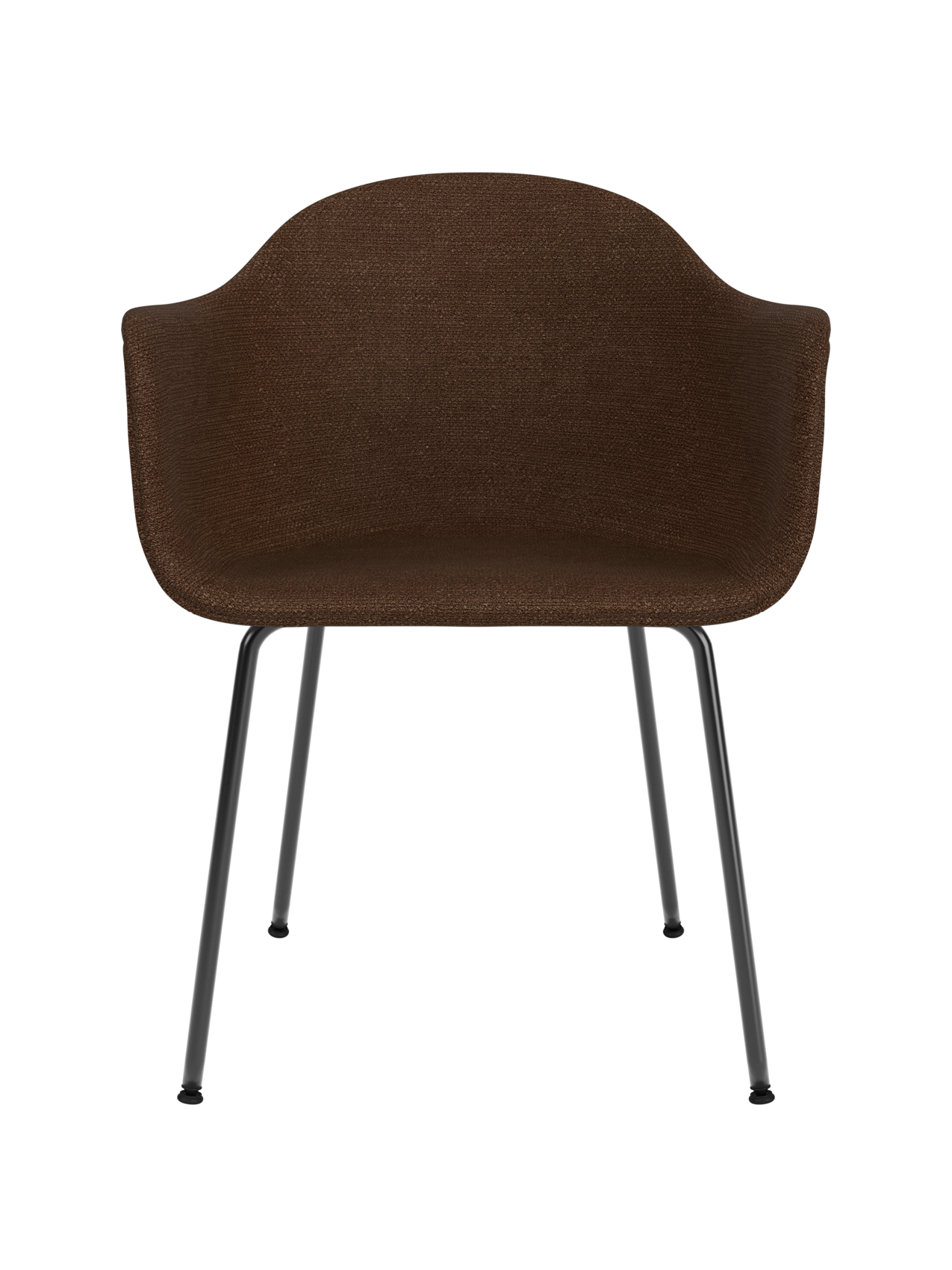 Upholstered Dining Chair, Black Steel Base ¨C High Back, 25mm Foam Seat