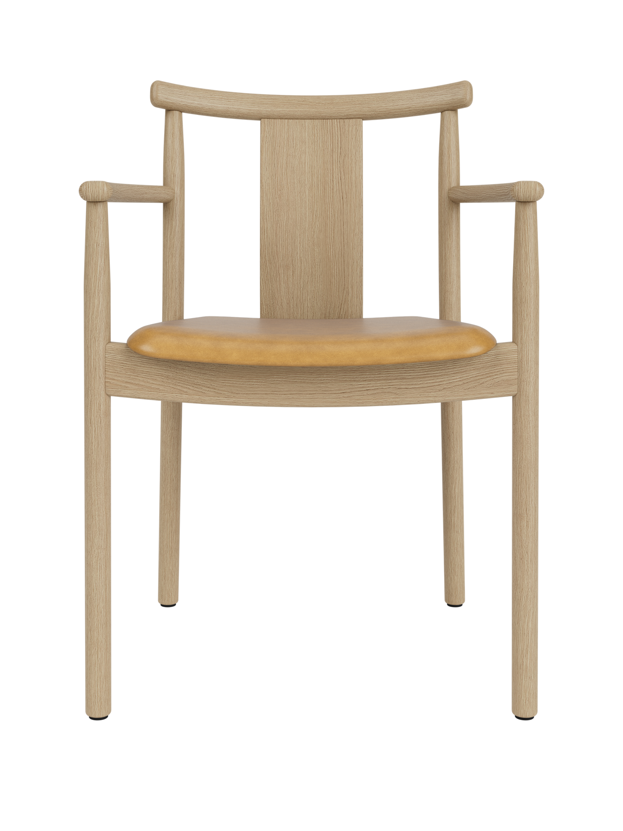 Solid Wood Dining Chair with Armrests ¨C Traditional Joinery, Stackable