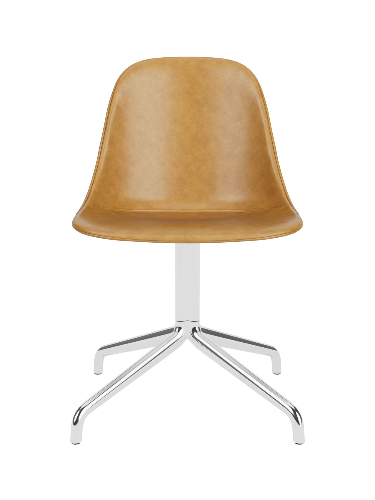 Swivel Side Dining Chair, Polished Aluminium Star Base ¨C 25mm Foam