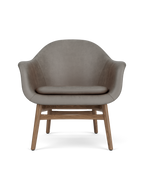 Lounge Chair on Solid Wood Frame Curved Shell, Angled Backrest