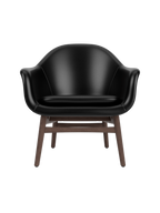 Lounge Chair on Solid Wood Frame Curved Shell, Angled Backrest