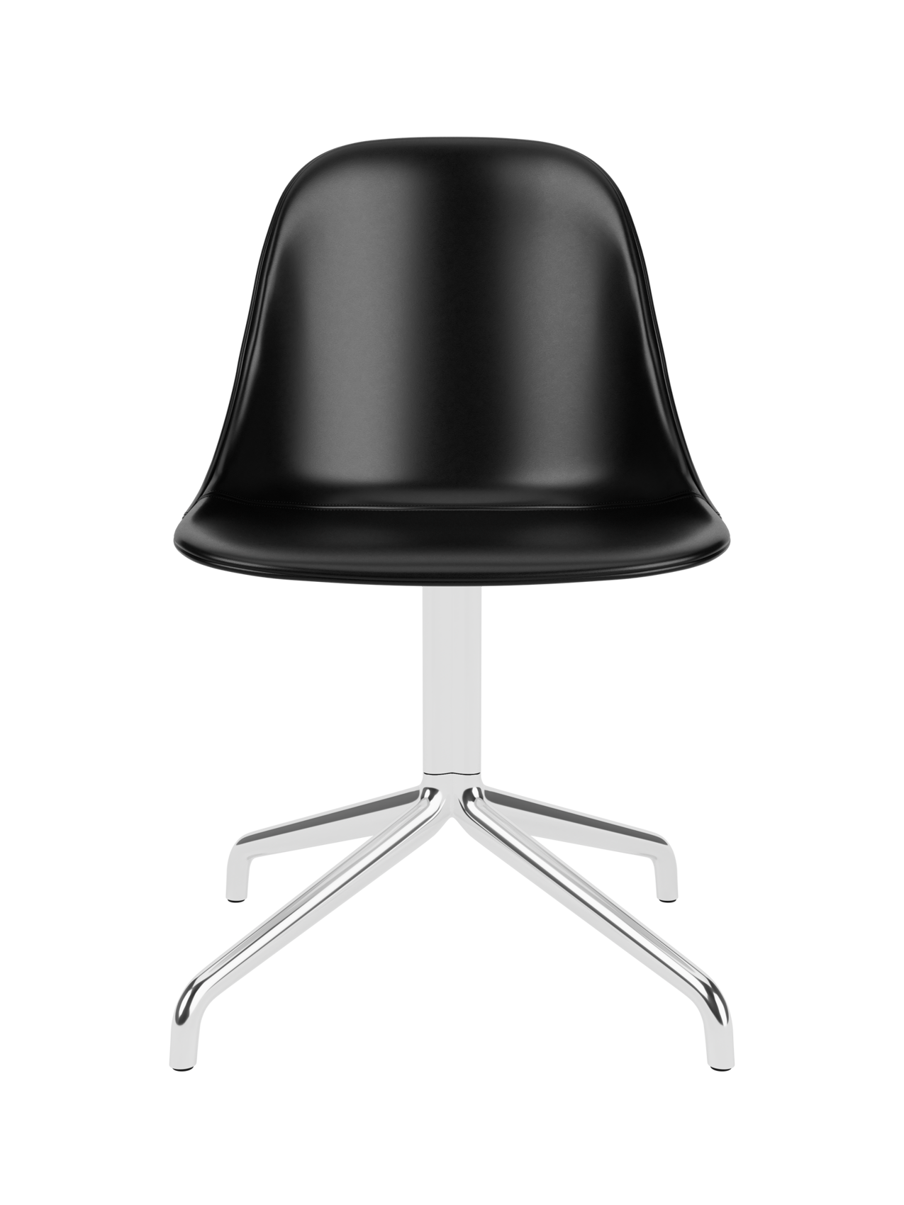 Swivel Side Dining Chair, Polished Aluminium Star Base ¨C 25mm Foam