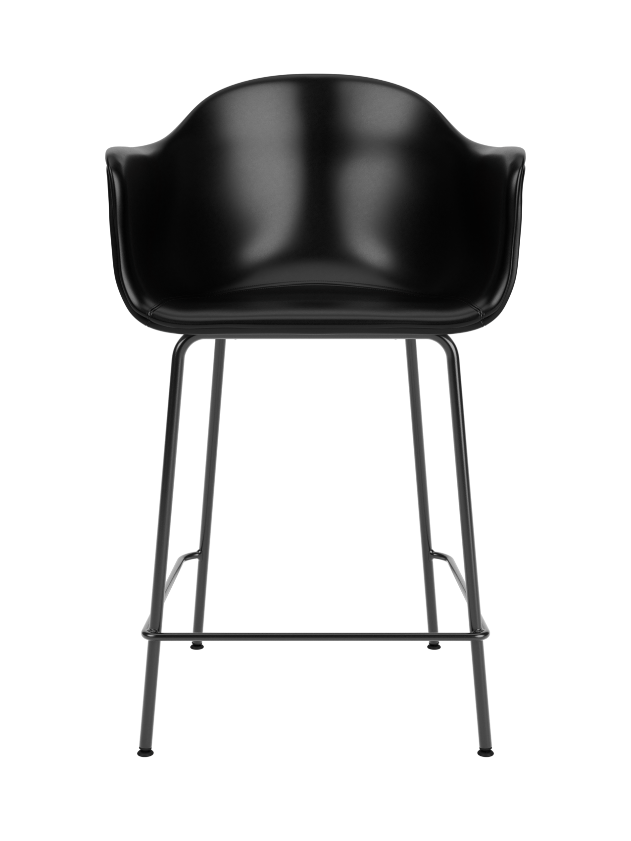 Upholstered Counter Chair ¨C Geometric Steel Base, 25mm Foam Seat