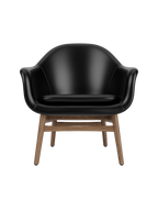 Lounge Chair on Solid Wood Frame Curved Shell, Angled Backrest