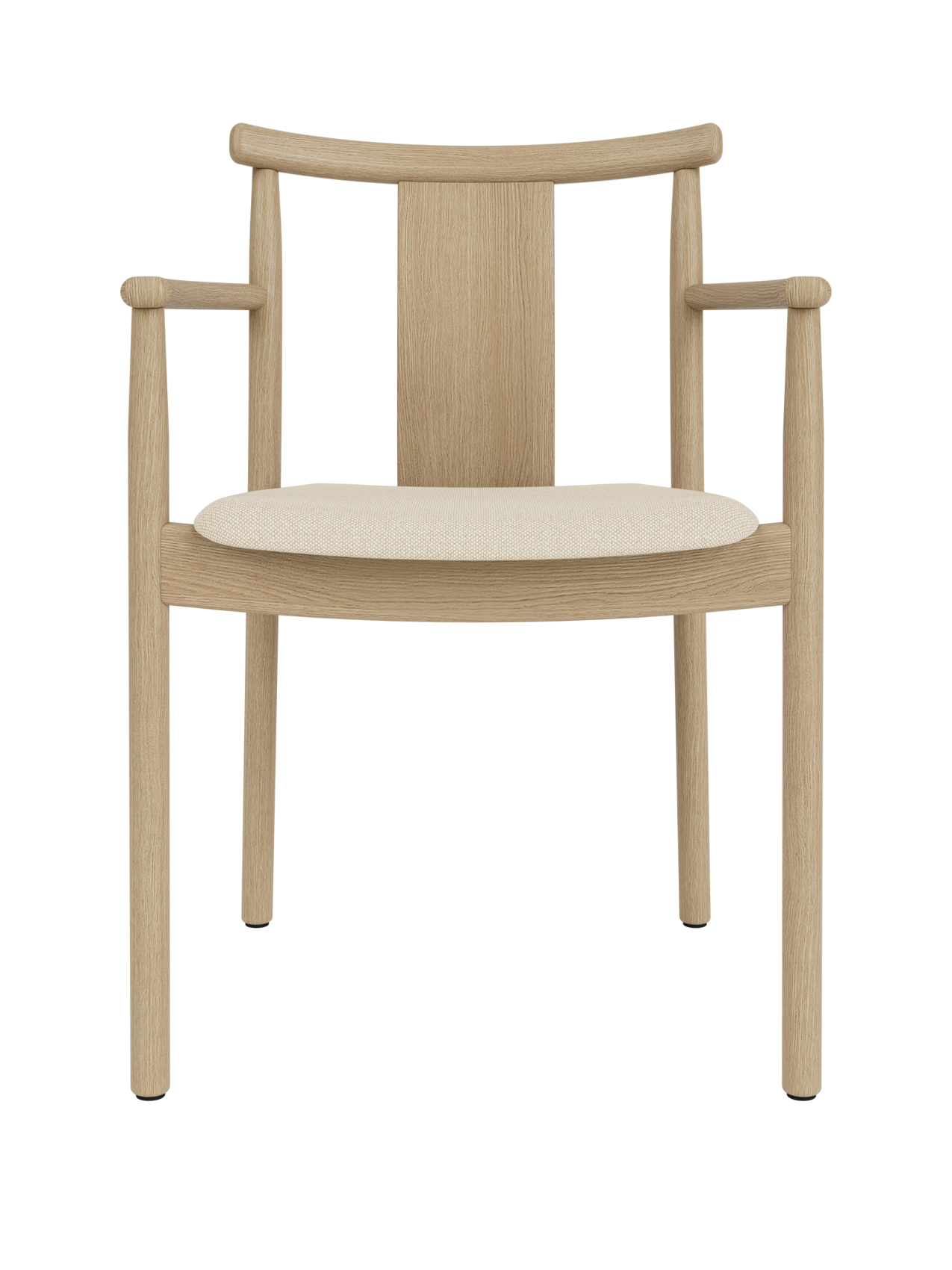 Solid Wood Dining Chair with Armrests ¨C Traditional Joinery, Stackable
