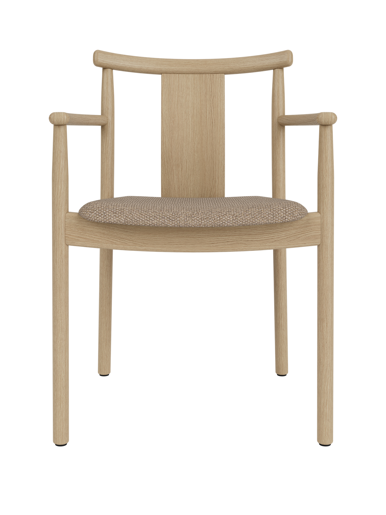 Solid Wood Dining Chair with Armrests ¨C Traditional Joinery, Stackable
