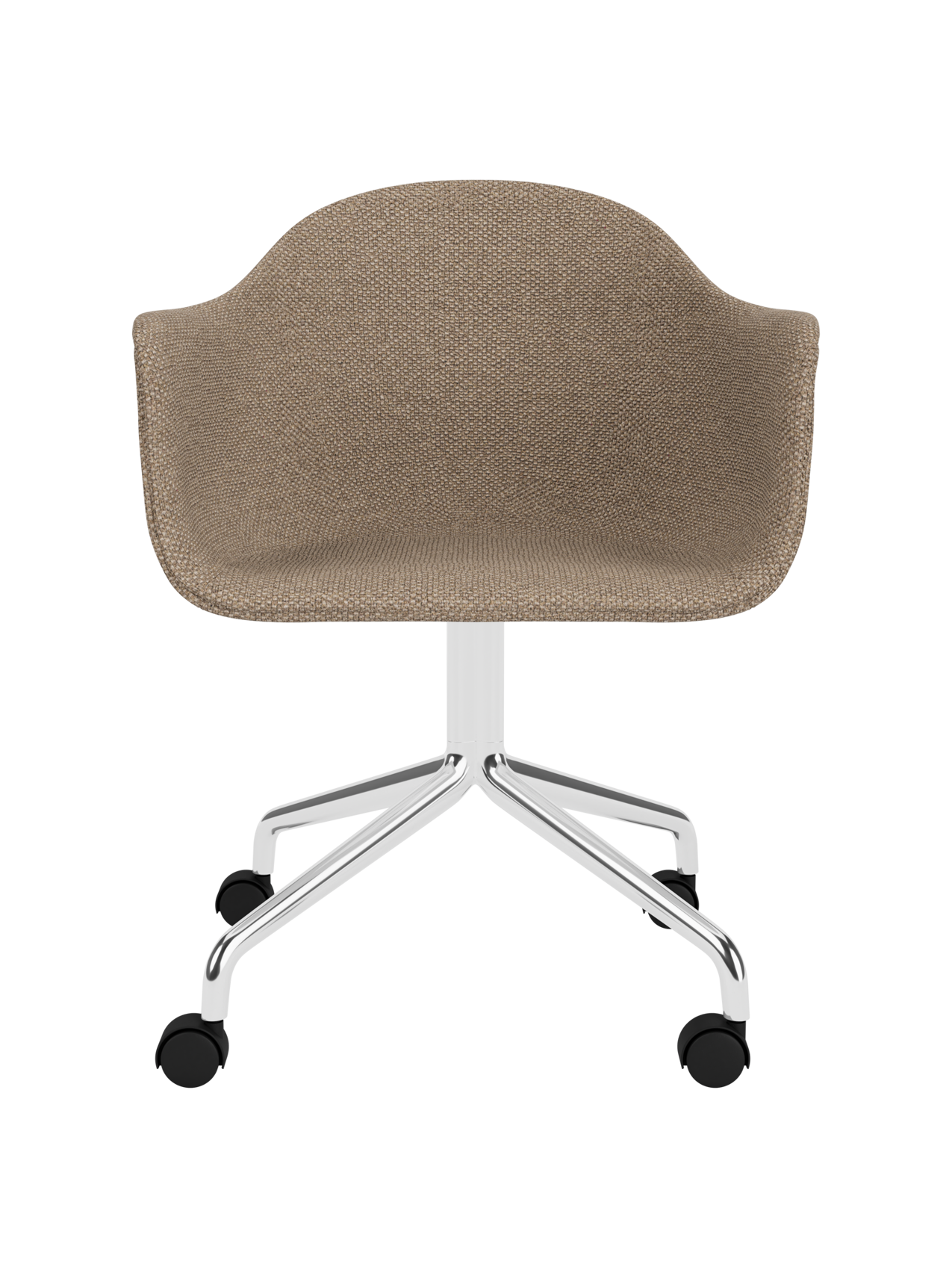Swivel Dining Chair with Casters, Polished Aluminium Base ¨C 25mm Foam