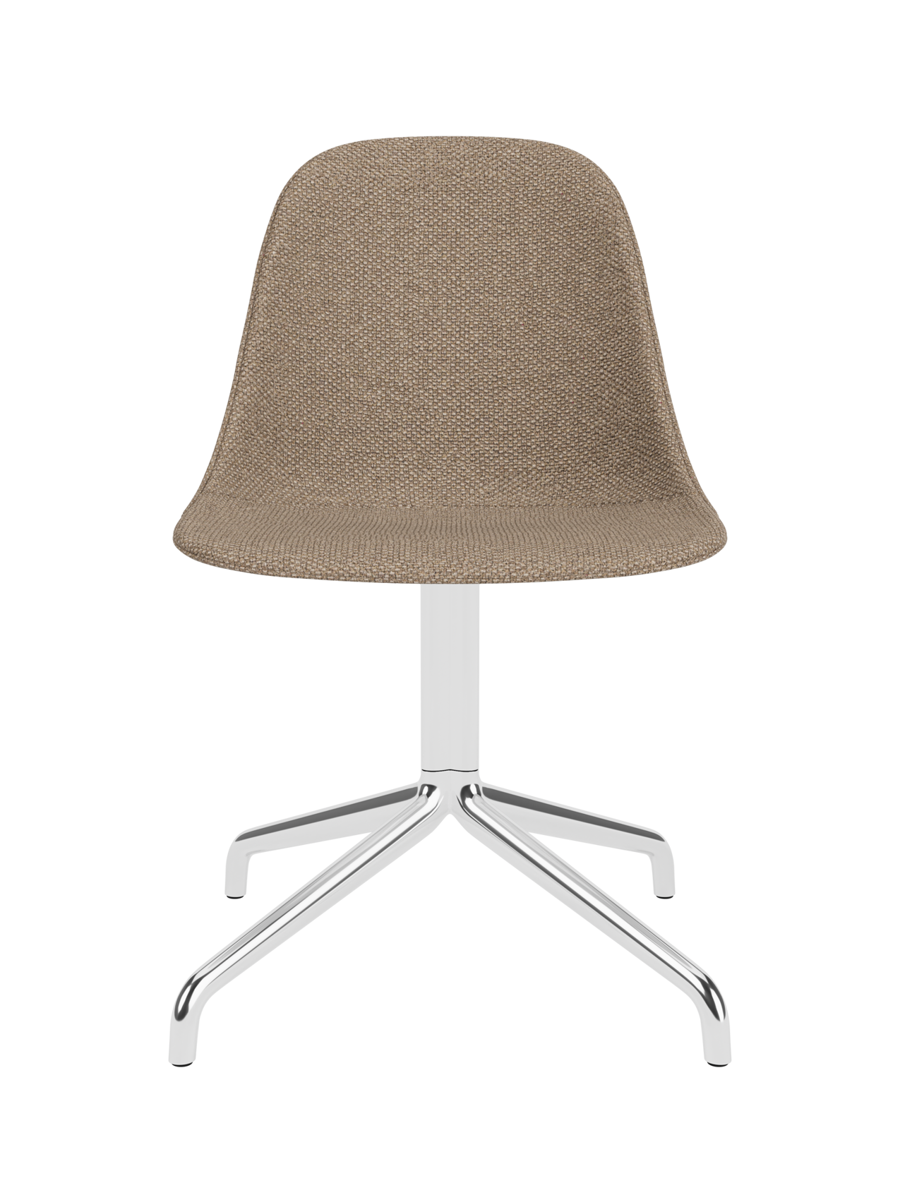 Swivel Side Dining Chair, Polished Aluminium Star Base ¨C 25mm Foam