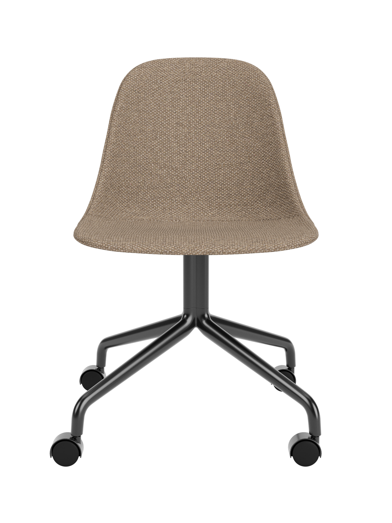Swivel Side Dining Chair with Casters, Black Star Base ¨C 25mm Foam Seat