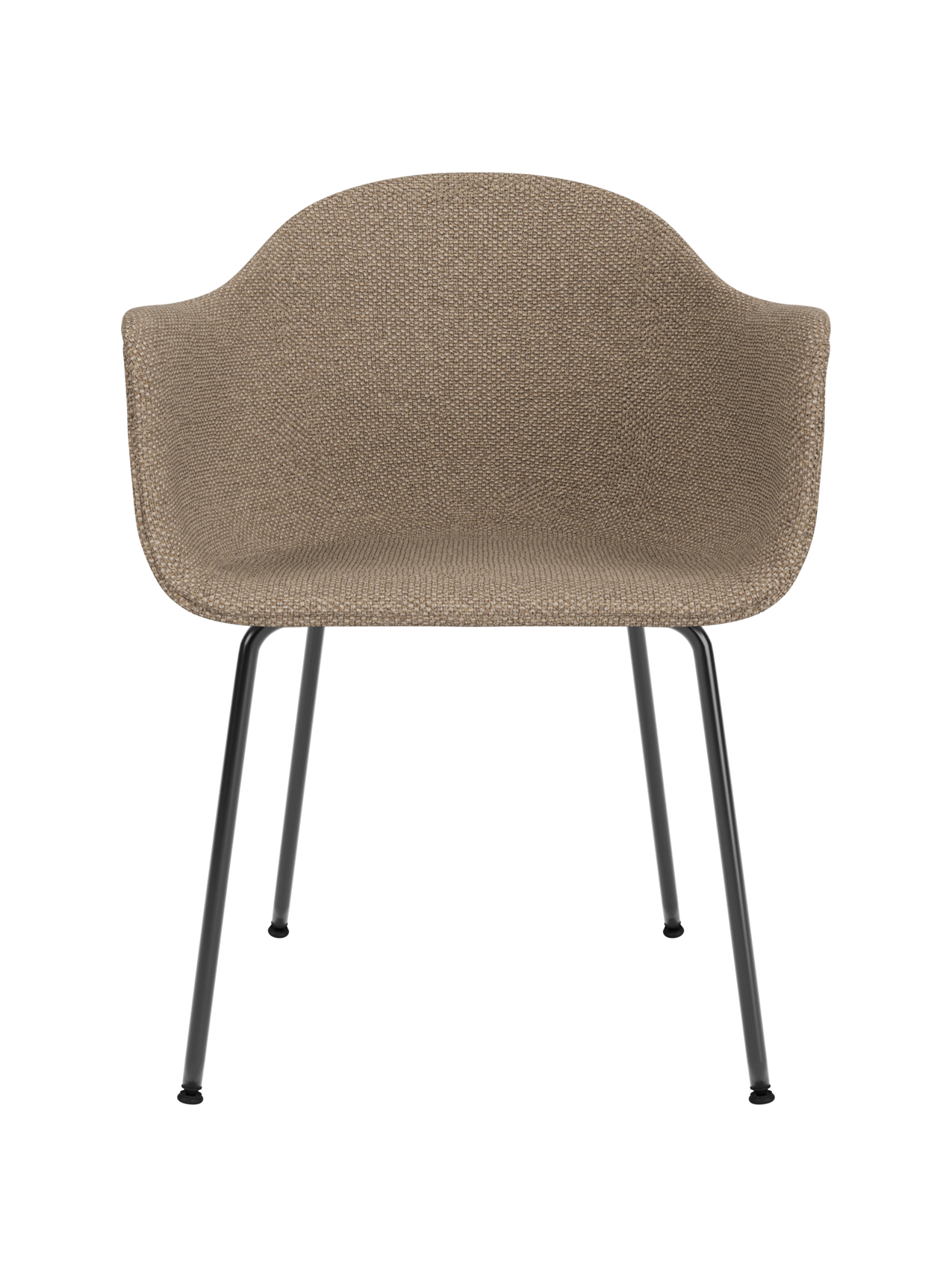 Upholstered Dining Chair, Black Steel Base ¨C High Back, 25mm Foam Seat
